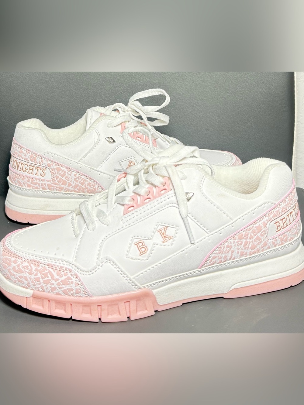 British Knights BWMETEV-1283 METROS Shoes White/Crystal Rose Women's Size 8
